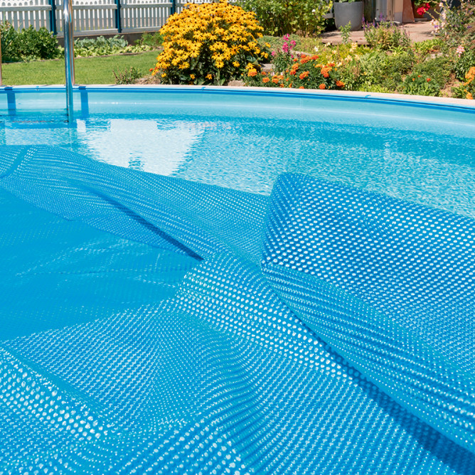 Bâche à bulle d'été 400 microns Bleu piscine 12m x 6m